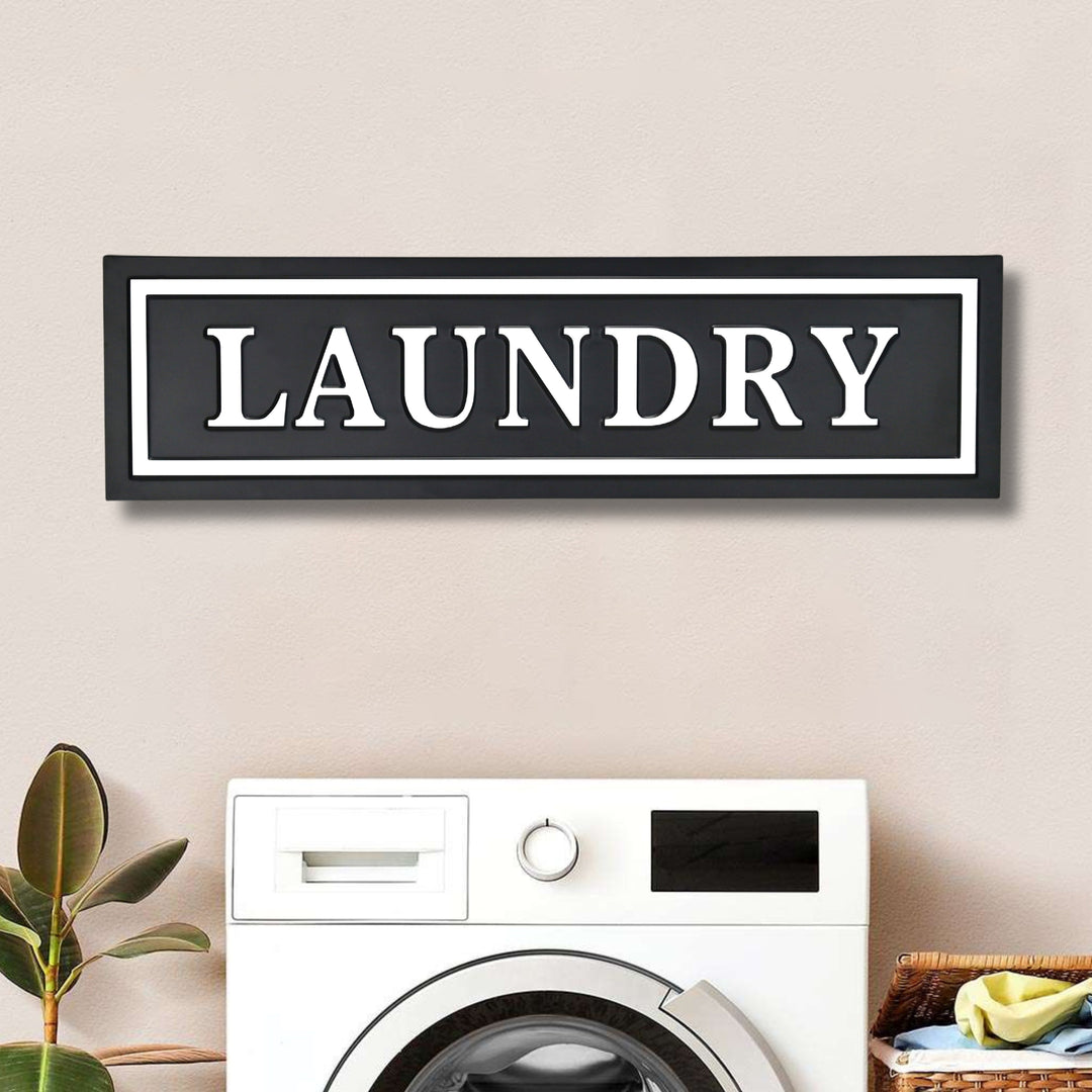 5285LDY-BK - Arabella Laundry Sign - Black