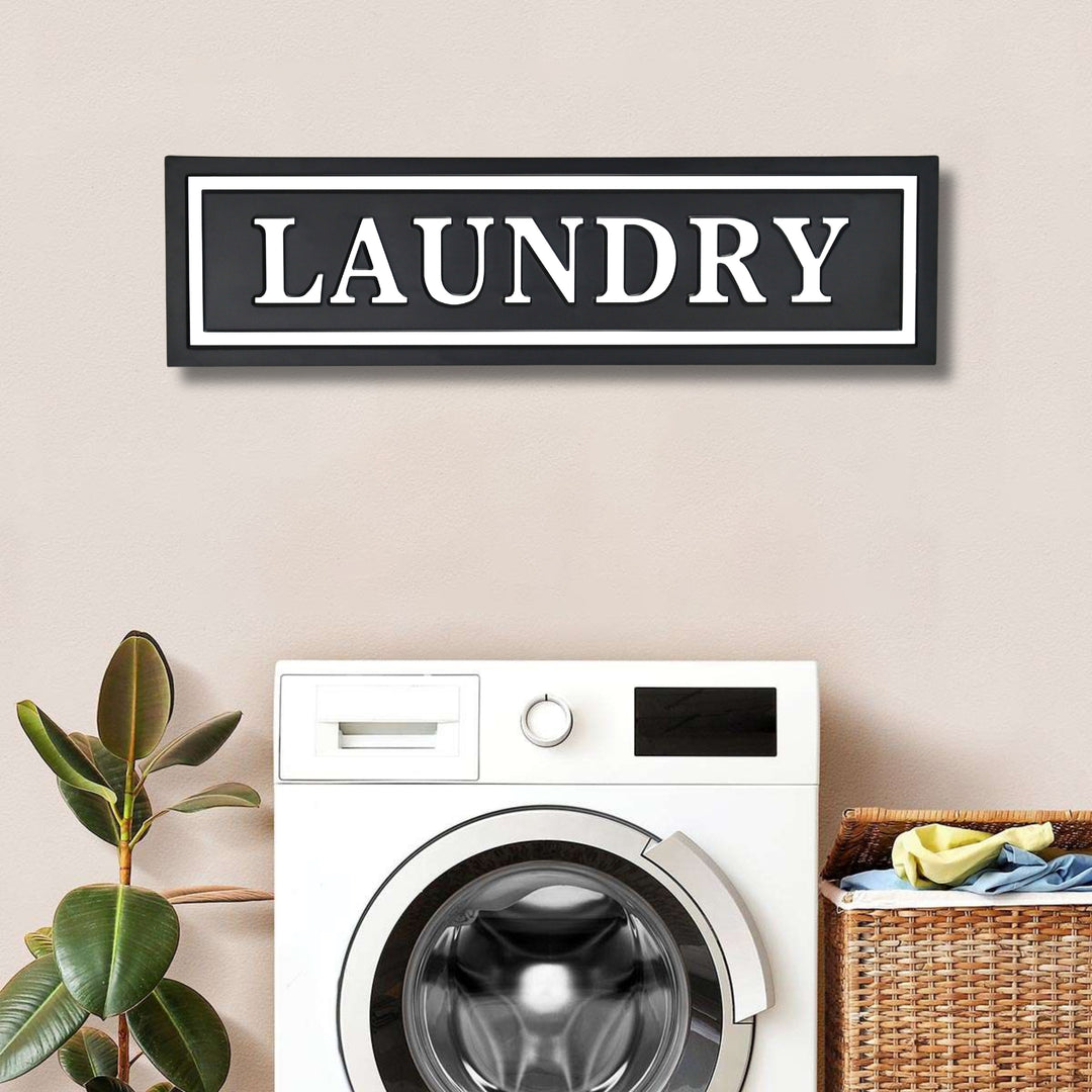 5285LDY-BK - Arabella Laundry Sign - Black