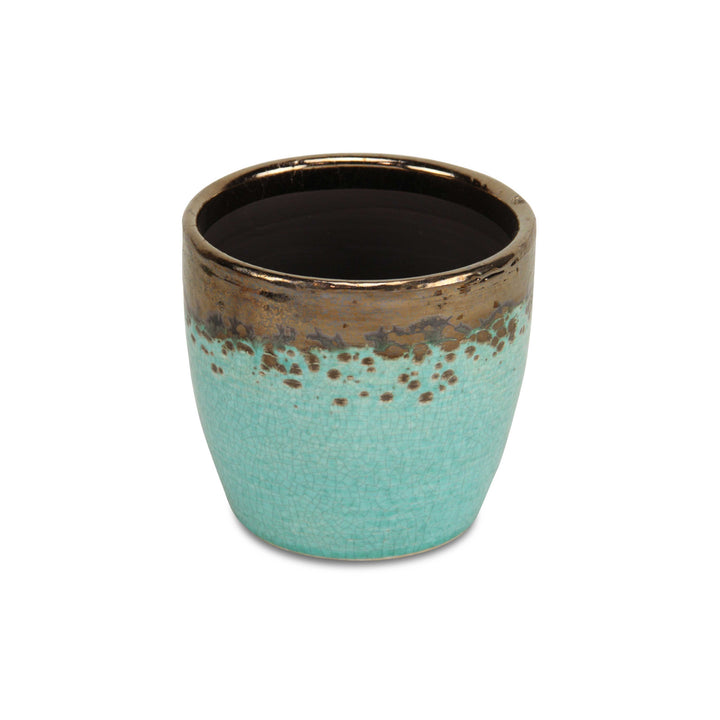 5330 - Junius Electroplate Ceramic Pot