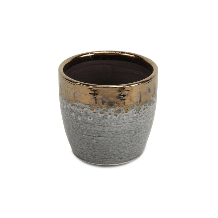 5330 - Junius Electroplate Ceramic Pot