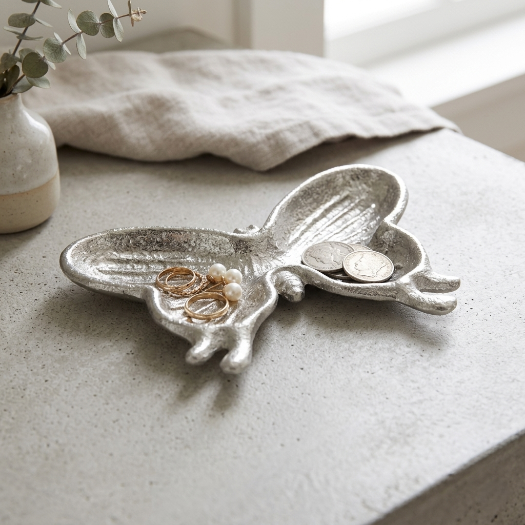 5813SV - Roven Cast Iron Butterfly - Silver