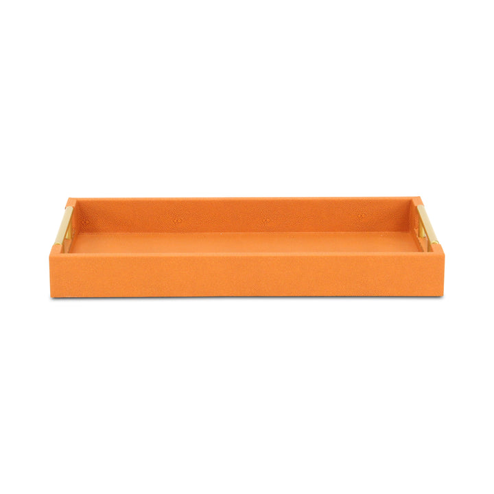 5823OR - Lusan Orange Shagreen Tray