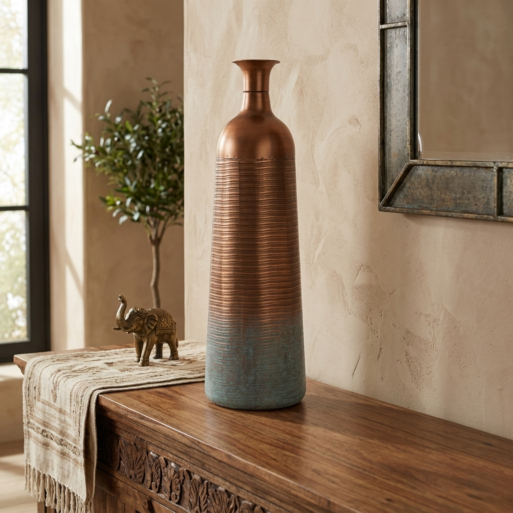 5898 - Kyani Copper Vase Décor