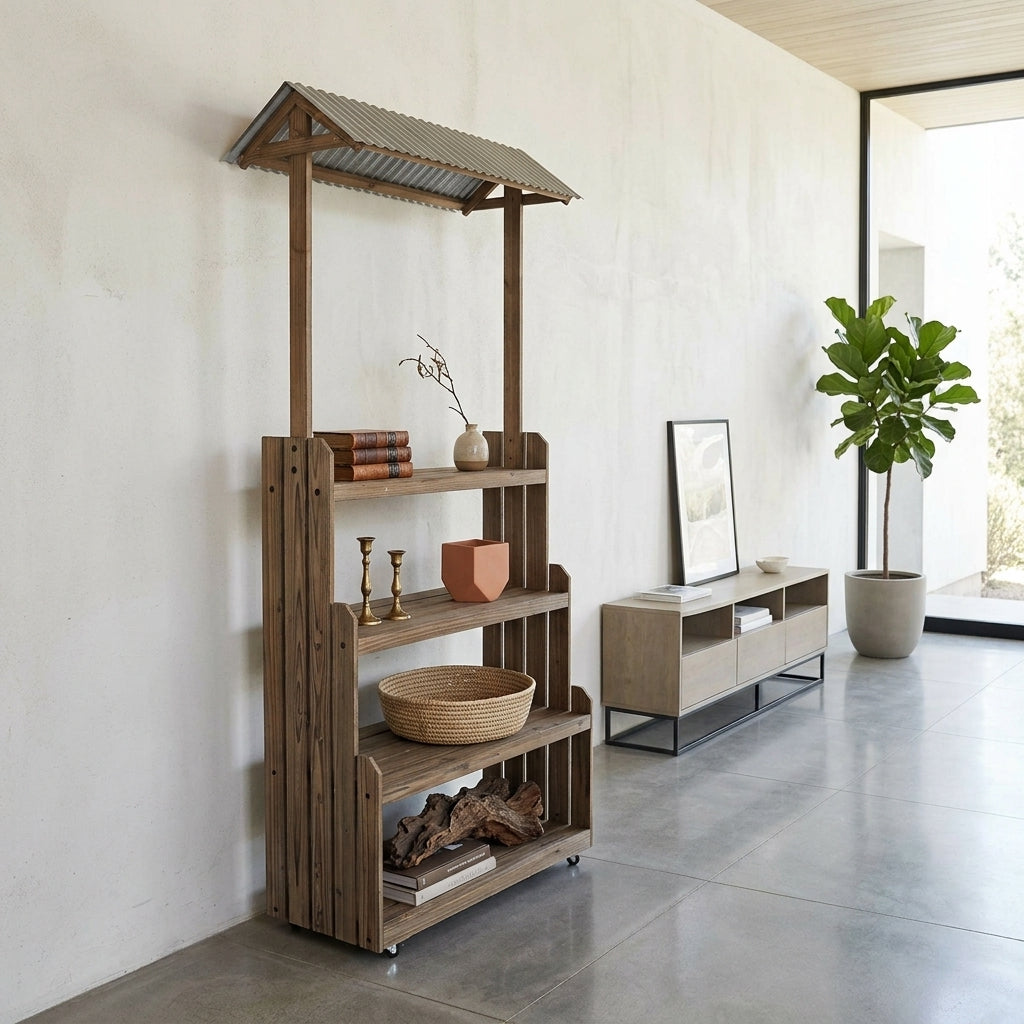 5973 - Adeline Display Stand with Galvanized Roof
