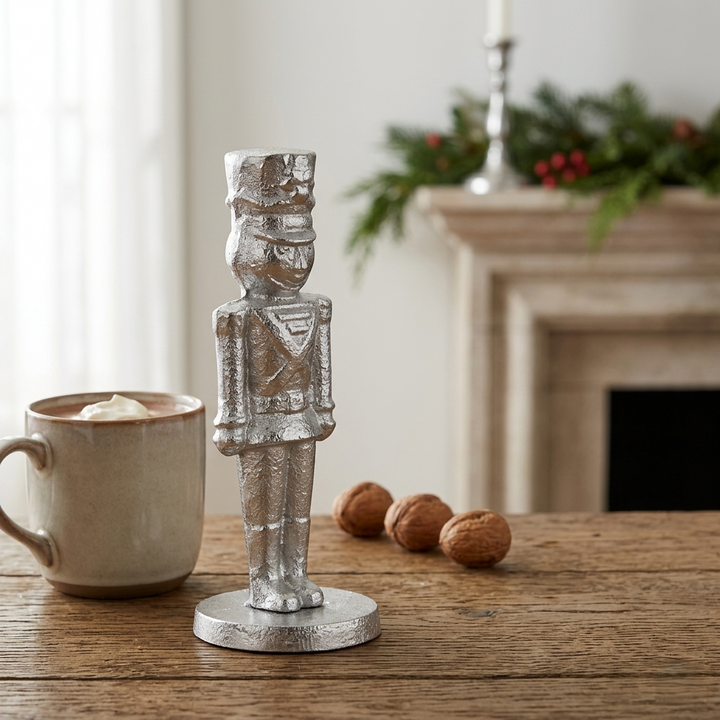 5988SV - Clara Silver Cast Iron Nutcracker