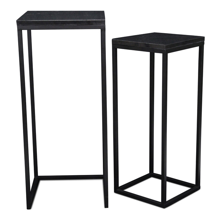 6025-2BK - Sarraseau Marble Side Tables