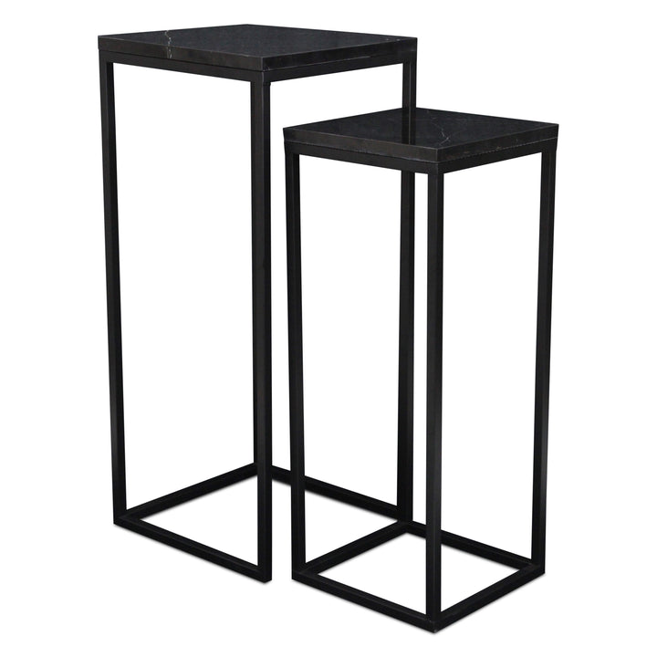 6025-2BK - Sarraseau Marble Side Tables