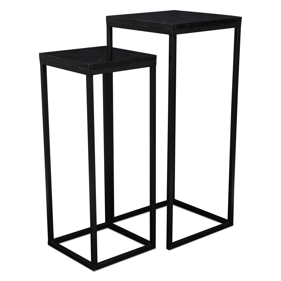 6025-2BK - Sarraseau Marble Side Tables