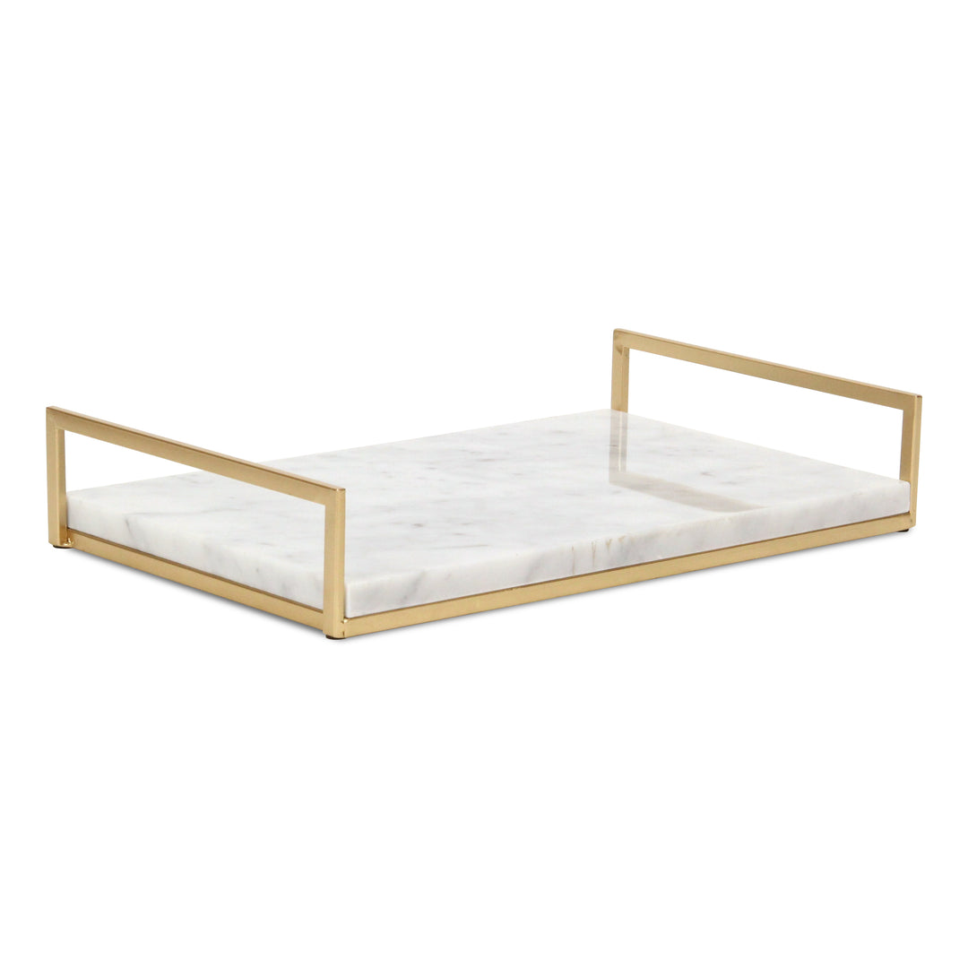 6026WT - Sarraseau White Marble Tray