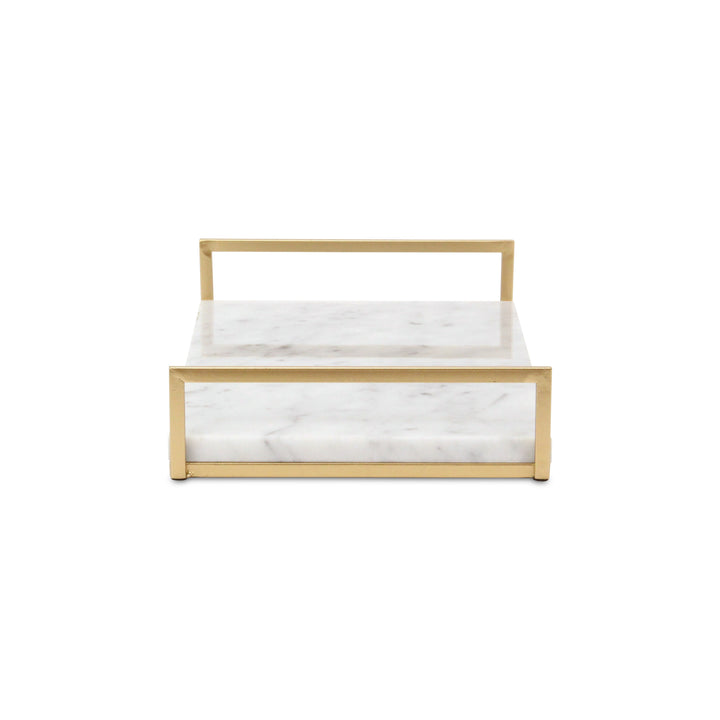 6026WT - Sarraseau White Marble Tray