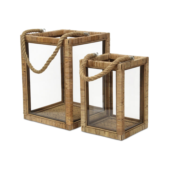 6029-2 - Roussilon Rattan Wrapped Lanterns