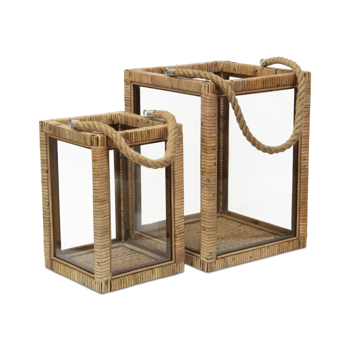 6029-2 - Roussilon Rattan Wrapped Lanterns