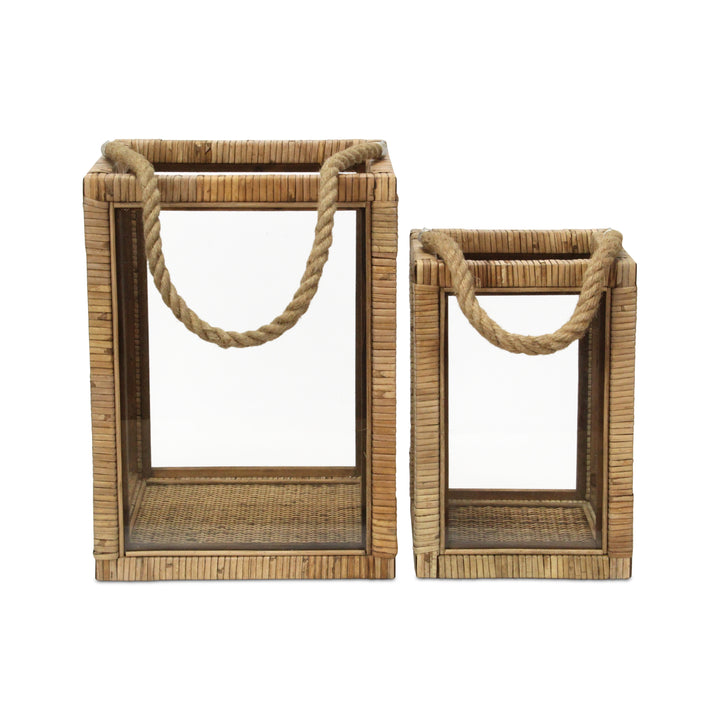 6029-2 - Roussilon Rattan Wrapped Lanterns