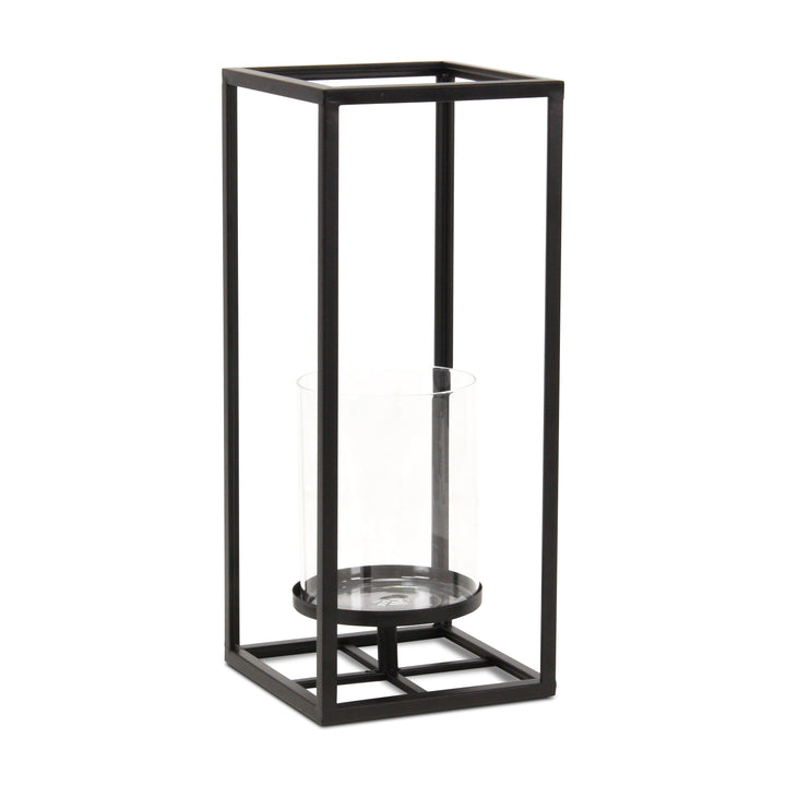 6034BK-L - Pembertale Black Square Lantern - Large