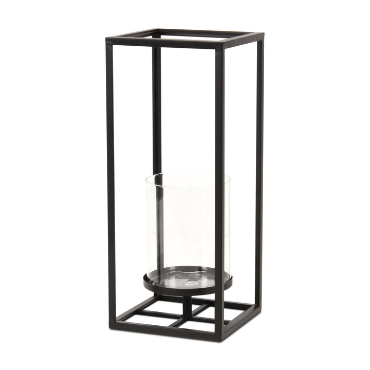 6034BK-L - Pembertale Black Square Lantern - Large