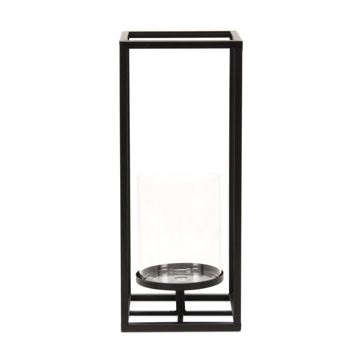 6034BK-L - Pembertale Black Square Lantern - Large