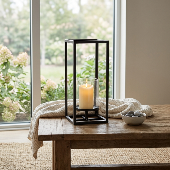 6034BK - Pembertale Black Square Lantern