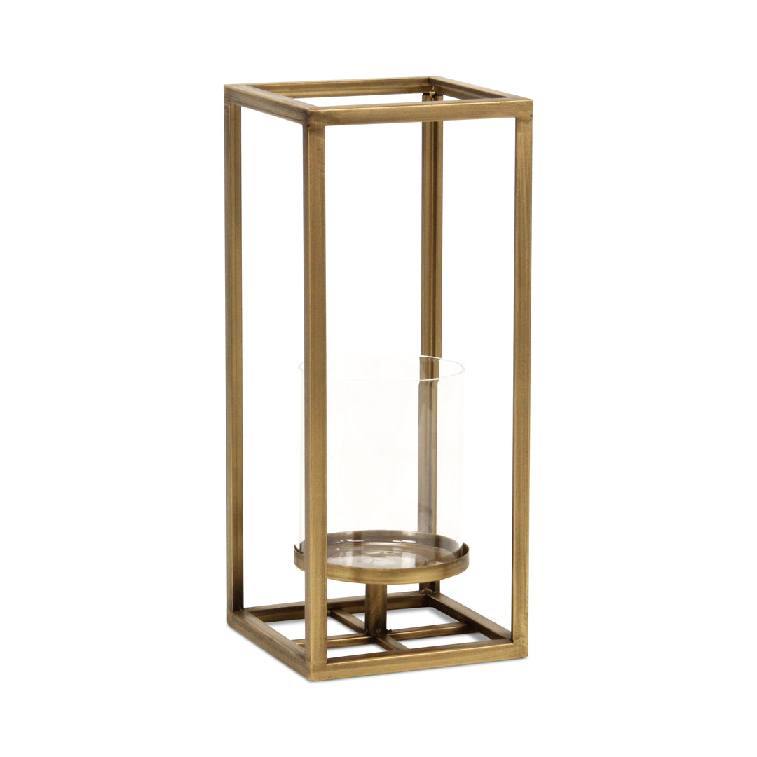 6034GD-S - Pembertale Gold Square Lantern - Small