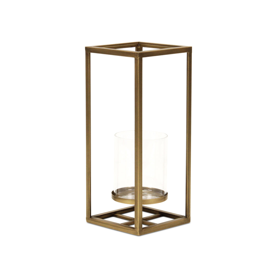 6034GD-S - Pembertale Gold Square Lantern - Small