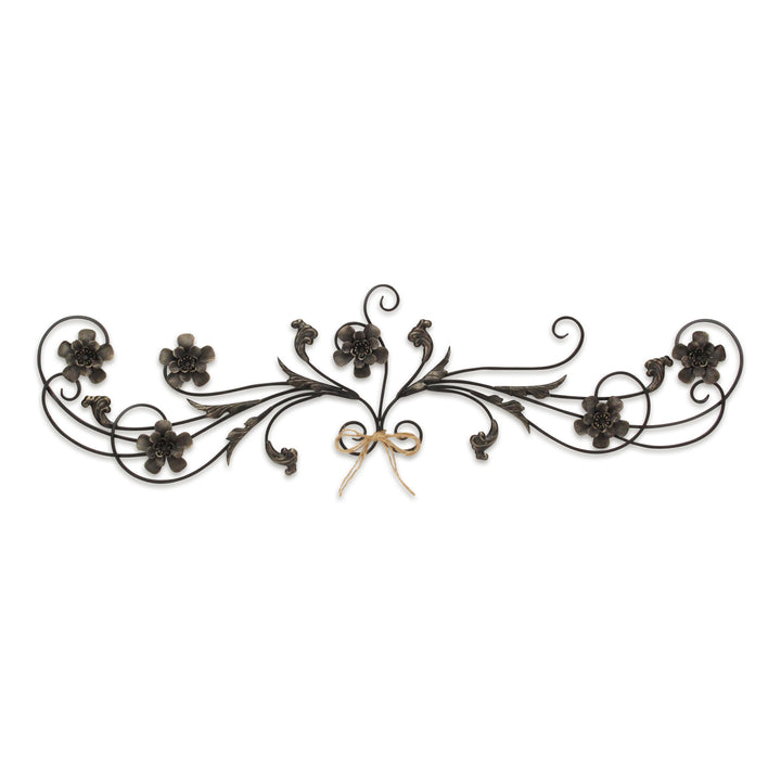 6036BK - Franziska Flower Metal Door Topper