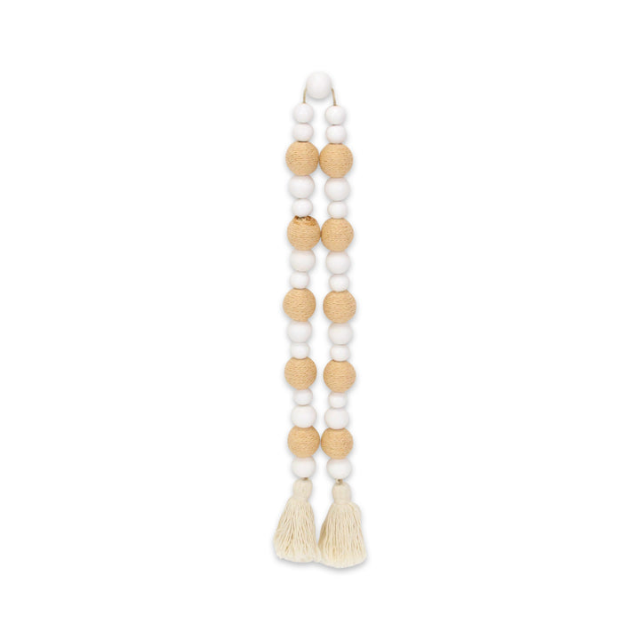 6037 - Kira White & Brown Beaded Garland