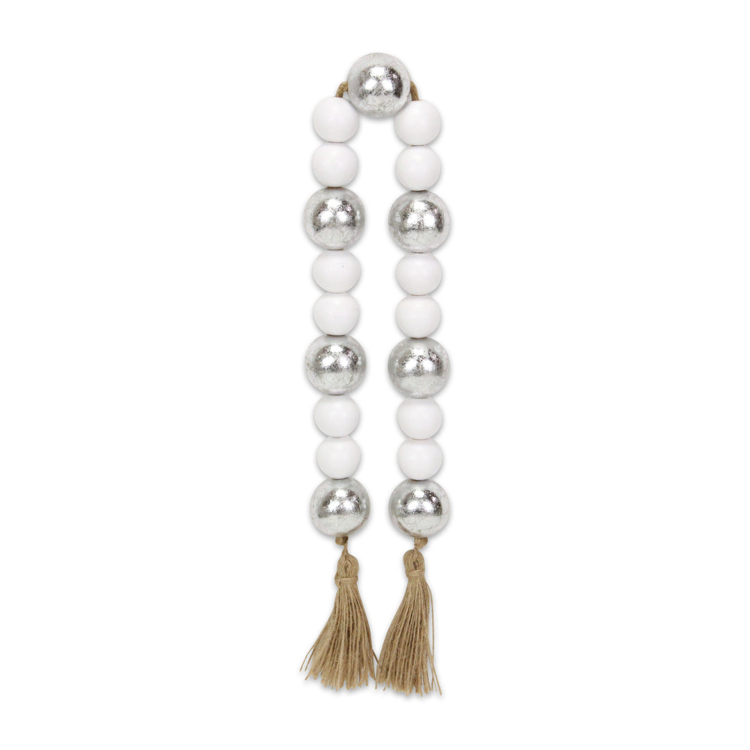 6045SV - Kira Silver & White Beaded Garland