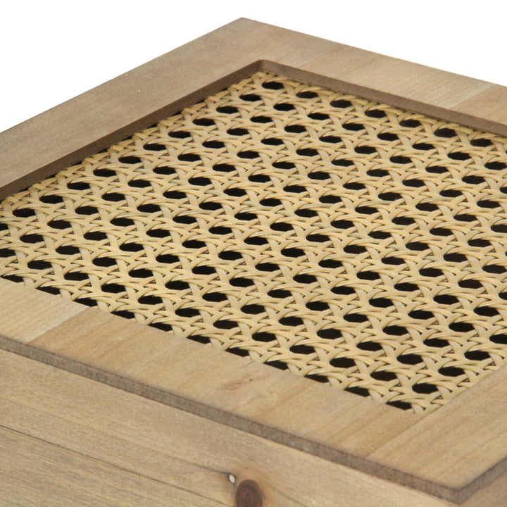 6049-2SQ - Baskura Rattan & Wood Box Set