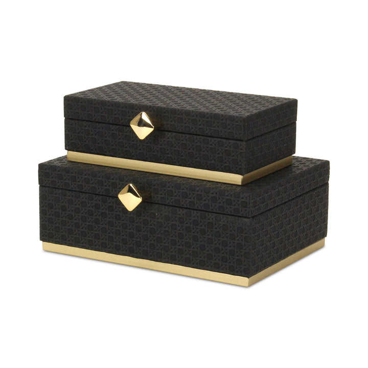 6050-2BK - Baskura Vinyl Rattan Box Set - Black