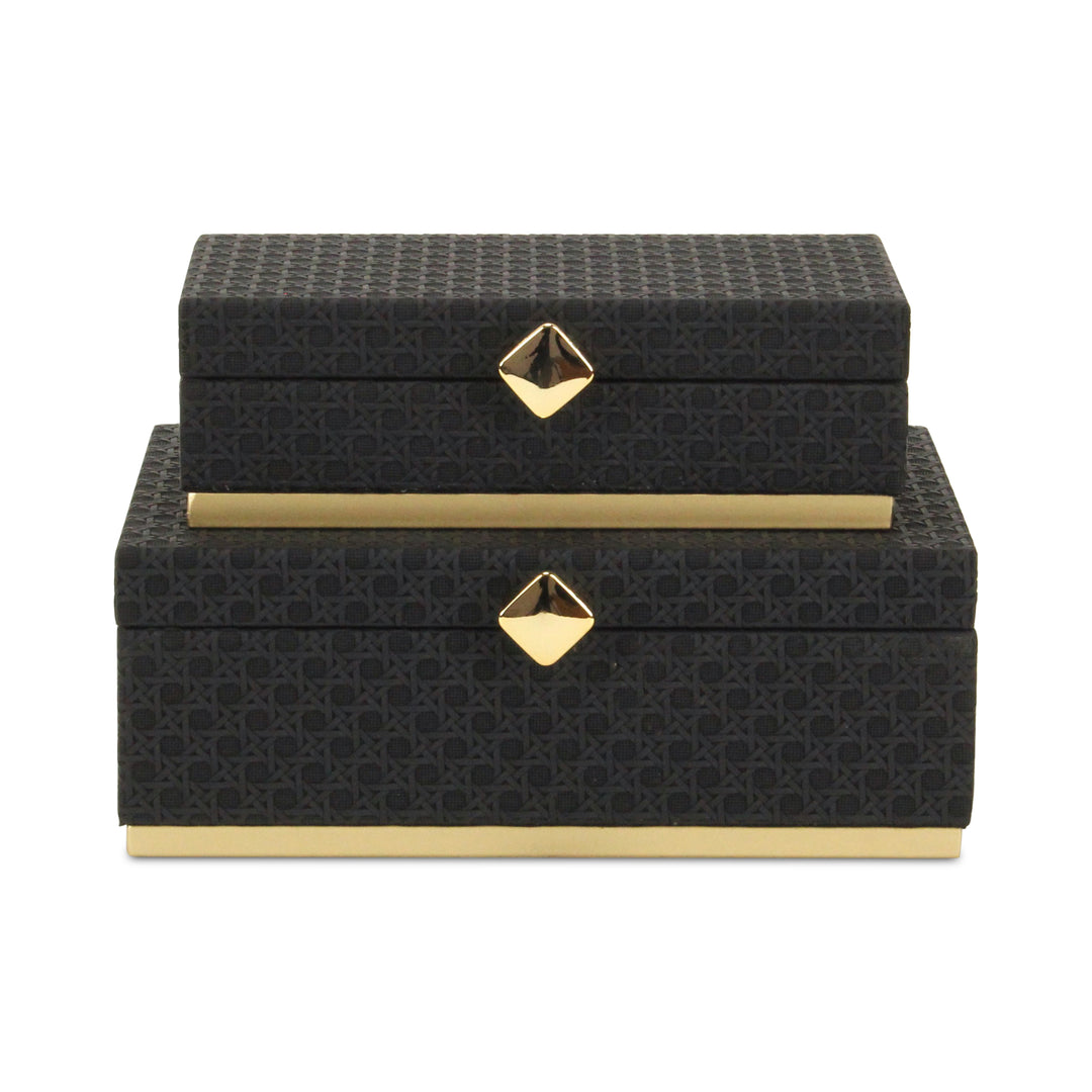 6050-2BK - Baskura Vinyl Rattan Box Set - Black