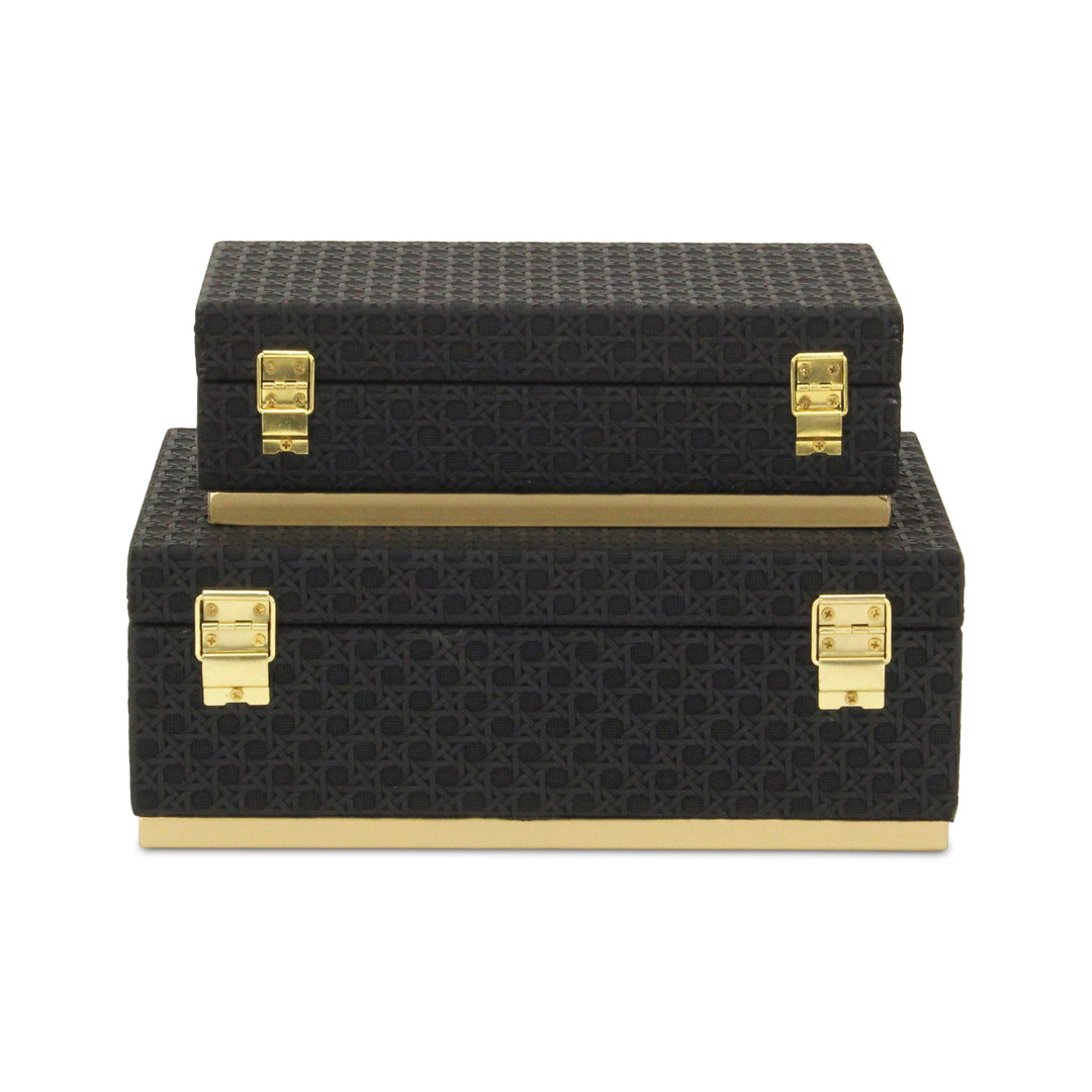 6050-2BK - Baskura Vinyl Rattan Box Set - Black