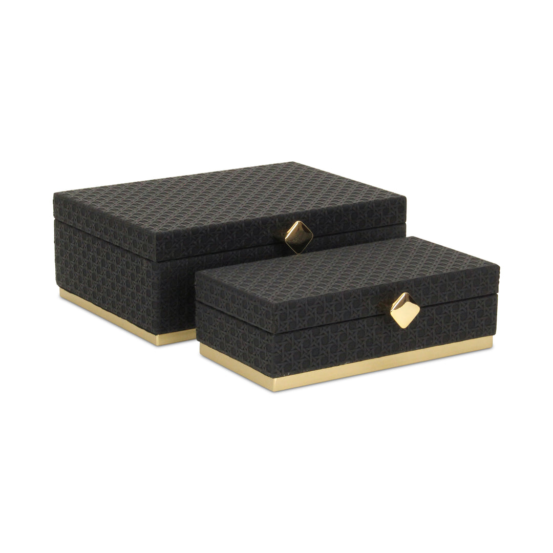 6050-2BK - Baskura Vinyl Rattan Box Set - Black