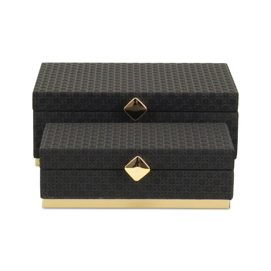 6050-2BK - Baskura Vinyl Rattan Box Set - Black