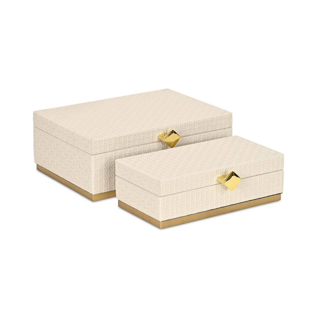 6050-2WT - Baskura Vinyl Rattan Box Set - White