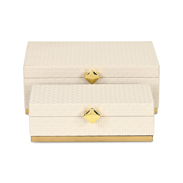 6050-2WT - Baskura Vinyl Rattan Box Set - White