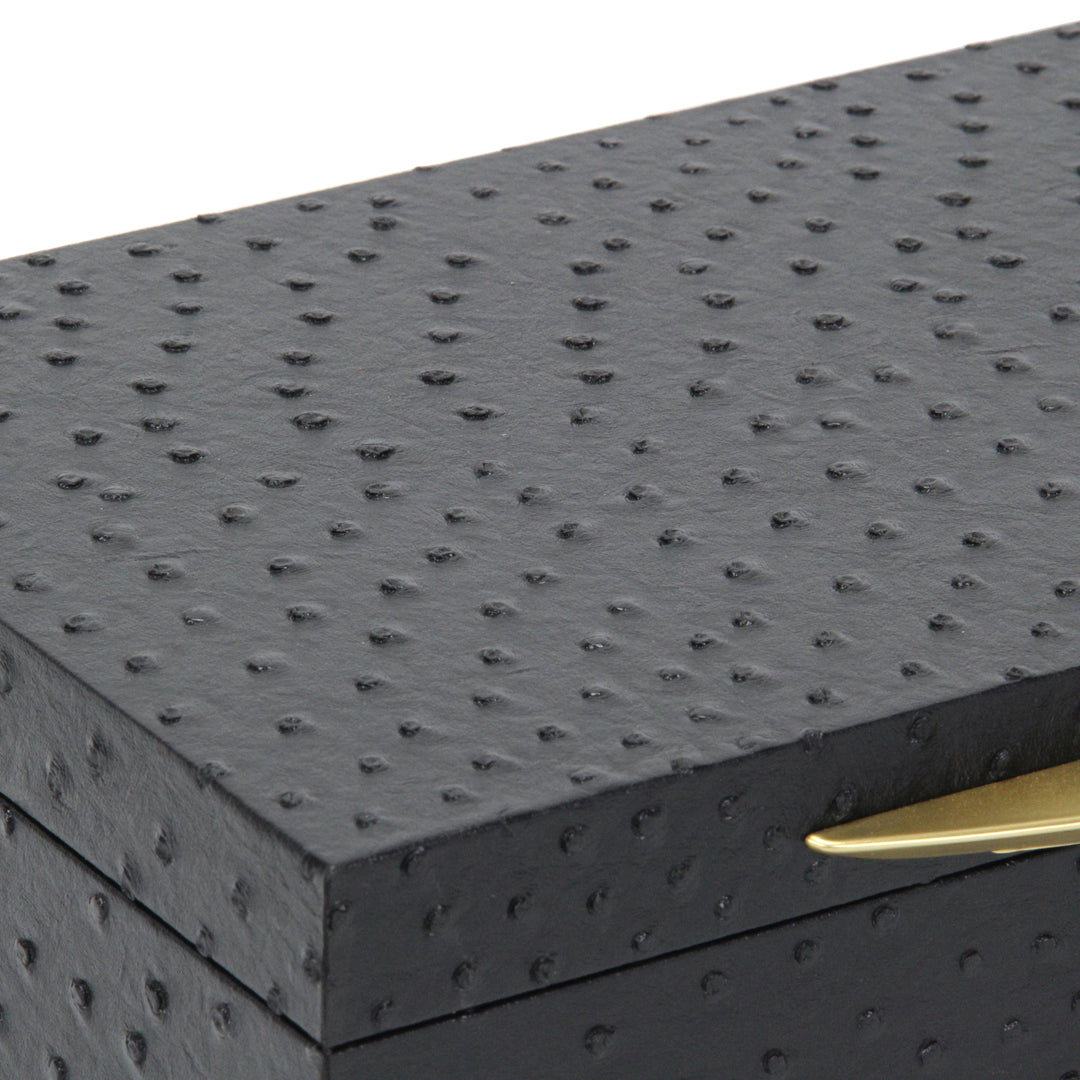 6053-2BKOS - Canorus Ostritch Pattern Box Set - Black