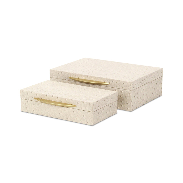 6053-2CROS - Canorus Ostritch Pattern Box Set - Cream