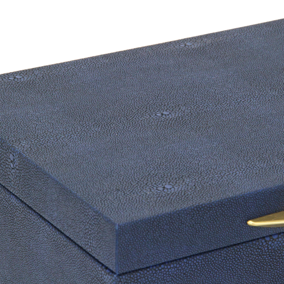 6054-2NB - Zynova Rectangle Shagreen Boxes - Blue