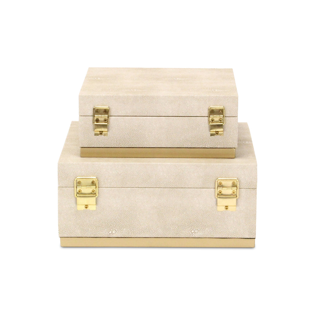 6055-2 - Zynova Square Shagreen Boxes