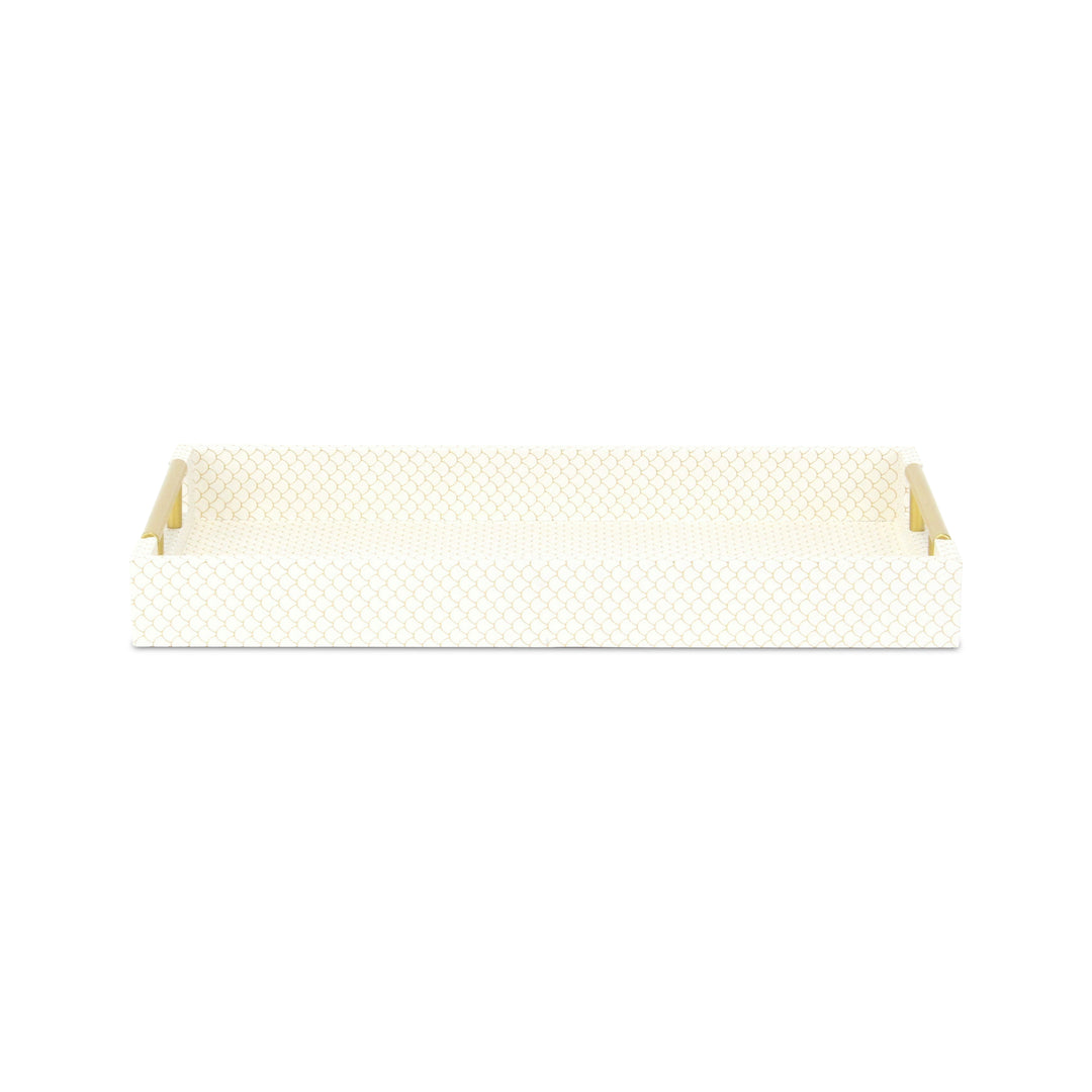 6058CH - Mariline Fish Scale Tray - Champagne