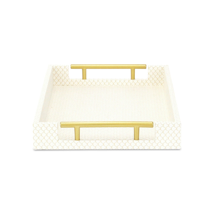 6058CH - Mariline Fish Scale Tray - Champagne