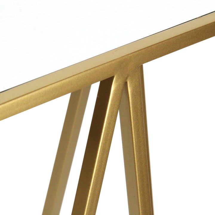 6062-2GD - Aeriva Square Table Set - Gold