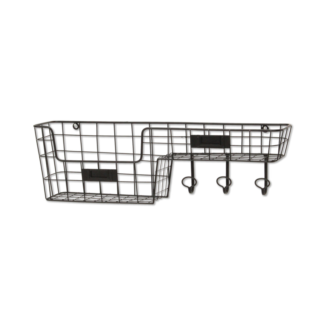 6063BK - Syntra Black Metal Wall Organizer