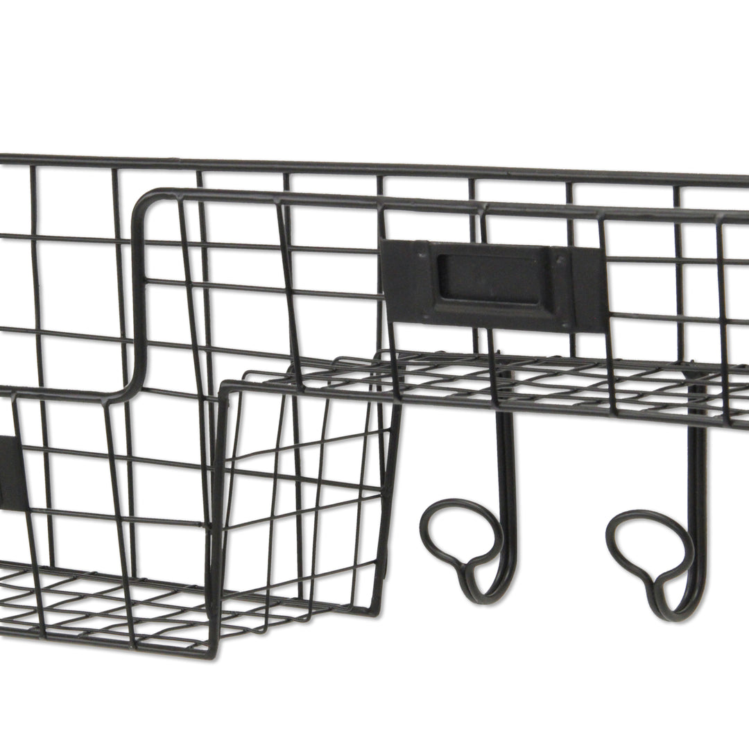 6063BK - Syntra Black Metal Wall Organizer