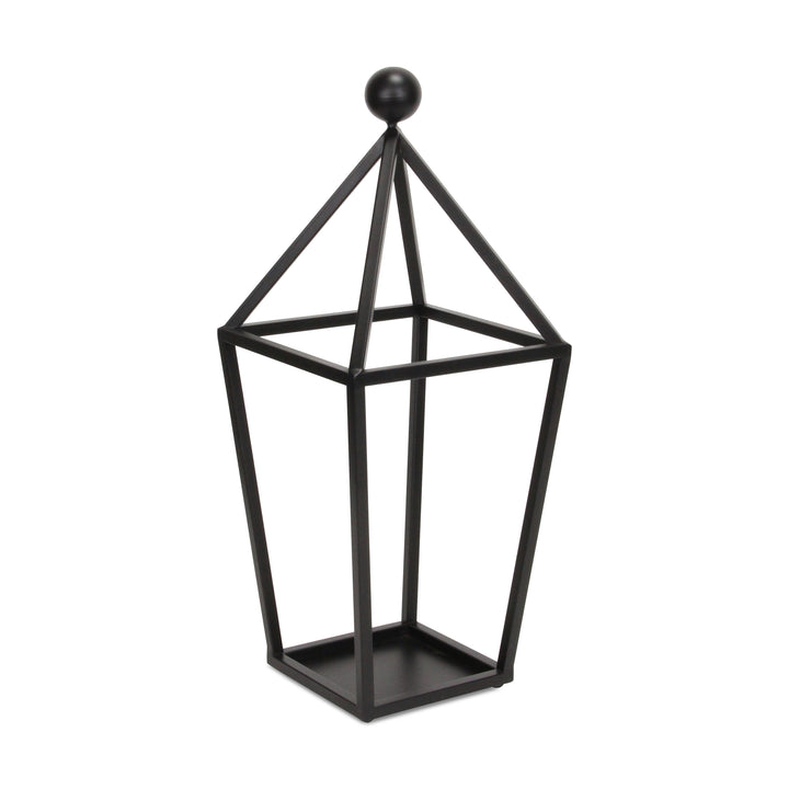 6067BK - Novara Pyramid Top Lantern - Black