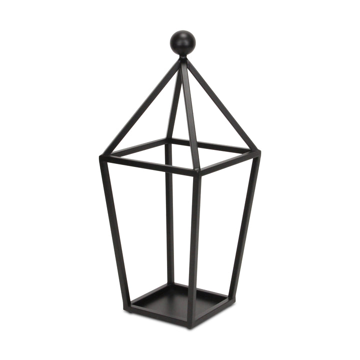 6067BK - Novara Pyramid Top Lantern - Black