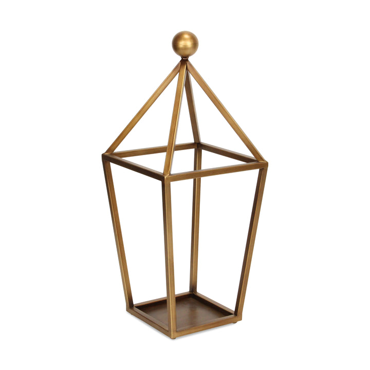 6067GD - Novara Pyramid Top Lantern - Gold