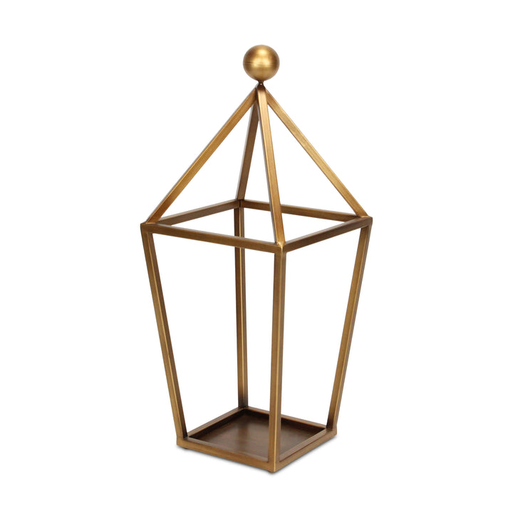 6067GD - Novara Pyramid Top Lantern - Gold