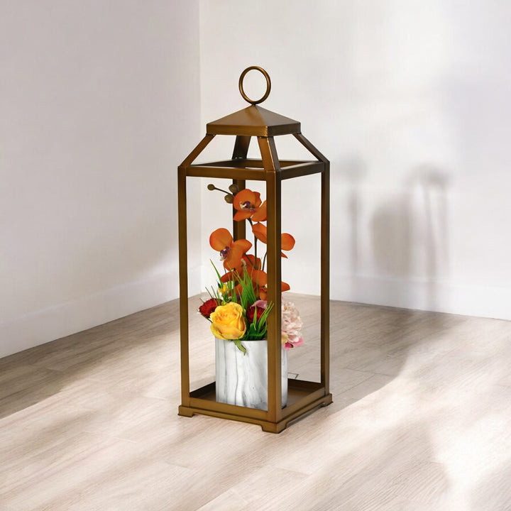 6068GD - Novara Square Lantern - Gold