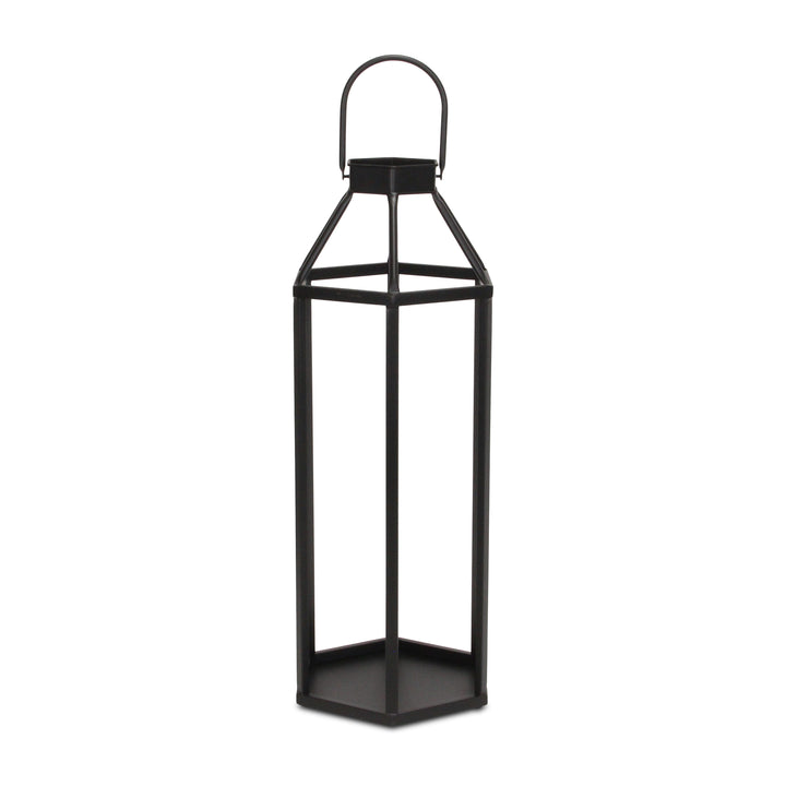 6069BK - Novara Hexagon Lantern - Black