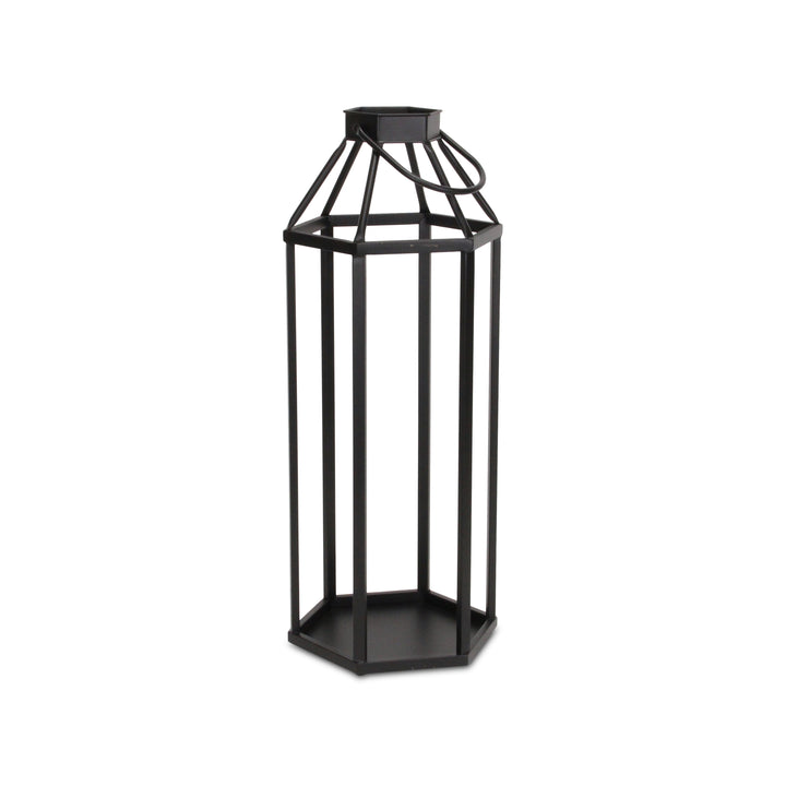 6069BK - Novara Hexagon Lantern - Black